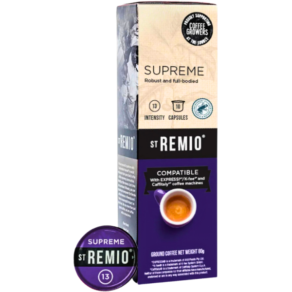 Кафе капсули St.Remio Supreme съвместими с Caffitaly, 10 капсули