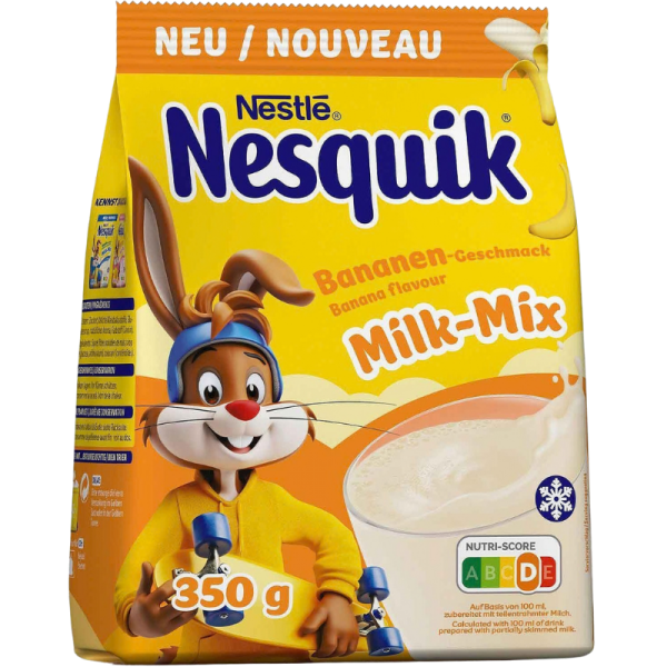 Разтворима напитка Nestle Nesquik milk mix с вкус на банан, 0.350кг