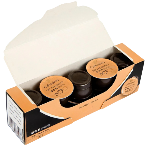 Кафе капсули Tchibo Cafissimo Decaffeinato безкофеин, 10 капсули