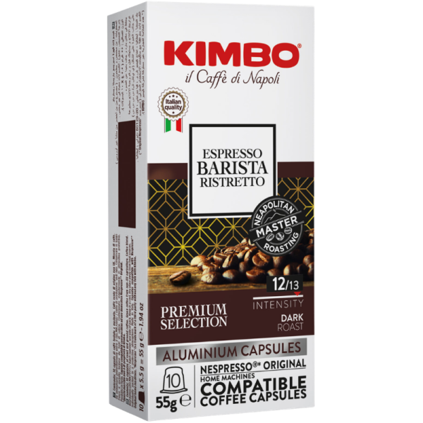 Кафе капсули Kimbo Espresso Barista Ristretto съвместими с Nespresso, 10 капсули