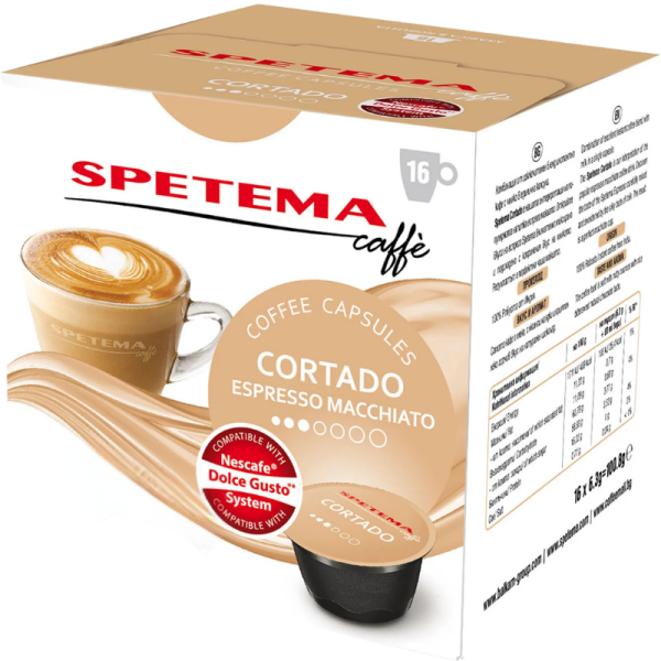 Кафе капсули Spetema Cortado съвместими с Dolce Gusto, 16 капсули