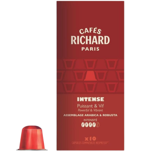 Кафе капсули Cafes Richard Intense съвместими с Nespresso, 10 капсули