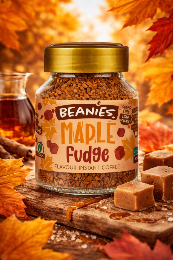 Разтворимо кафе Beanies с аромат на кленов сироп и фъдж, 50гр.
