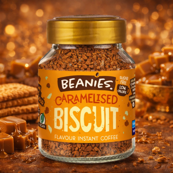 Разтворимо кафе Beanies с аромат на карамелизирани бисквити, 50гр.
