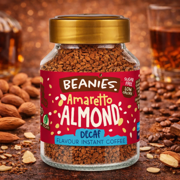 Разтворимо кафе Beanies с аромат на бадеми Безкофеин, 50гр.