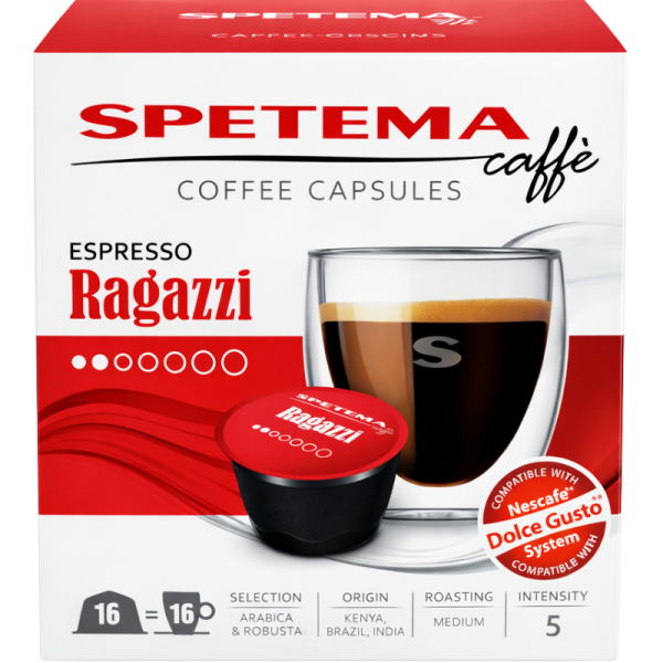 Кафе капули Spetema Ragazzi съвместими с Dolce Gusto, 16 капсули