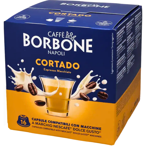 Kафе капсули Borbone Cortado съвместими с Dolce Gusto, 16 капсули