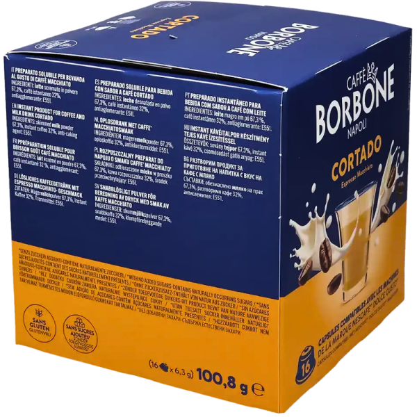 Kафе капсули Borbone Cortado съвместими с Dolce Gusto, 16 капсули