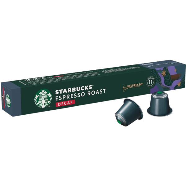 Кафе капсули Starbucks Espresso Roast Decaffeinated безкофеин съвместими с Nespresso, 10 капсули