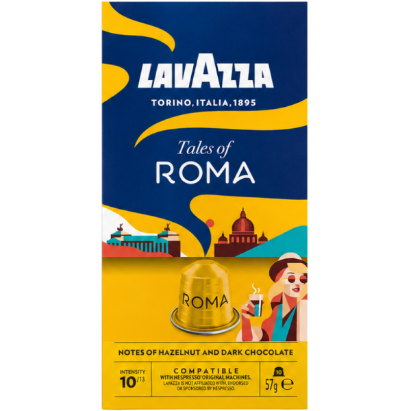 Кафе капсули Lavazza Tales of Roma съвместими с Nespresso, 10 капсули