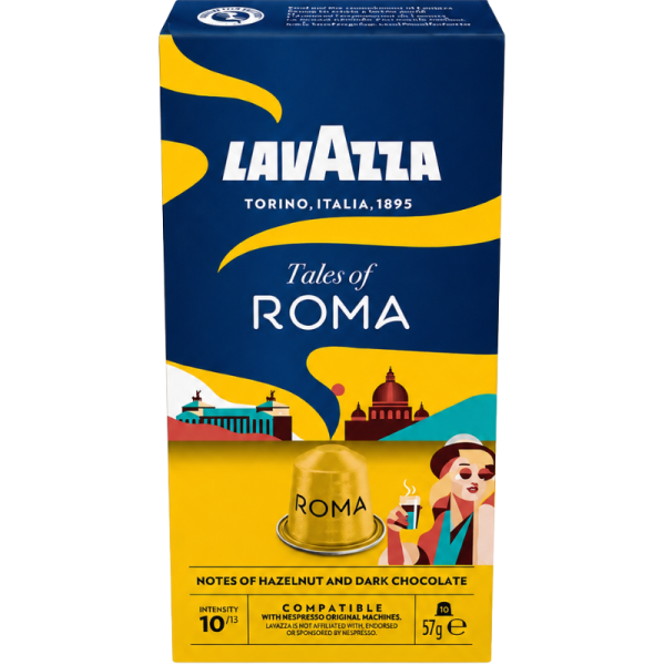 Кафе капсули Lavazza Tales of Roma съвместими с Nespresso, 10 капсули
