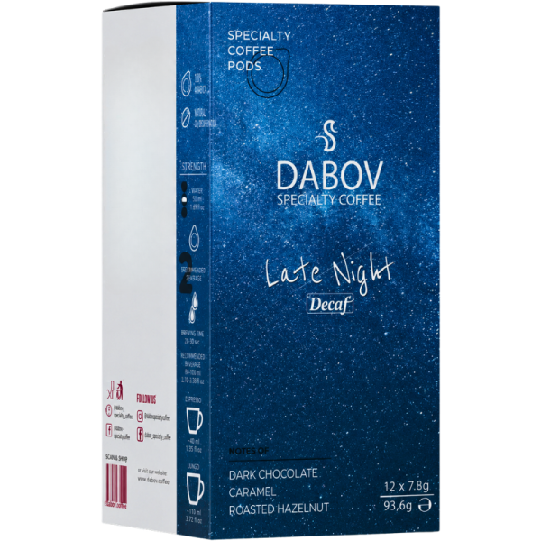 Кафе дози Dabov Specialty Coffe Late Night Decaf, 12 дози