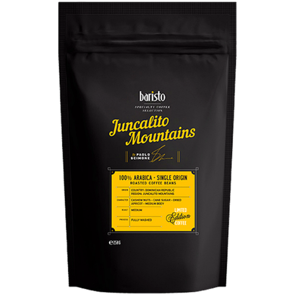 Кафе на зърна Baristo Specialty Juncalito Mountains, 250 г, 100% Арабика
