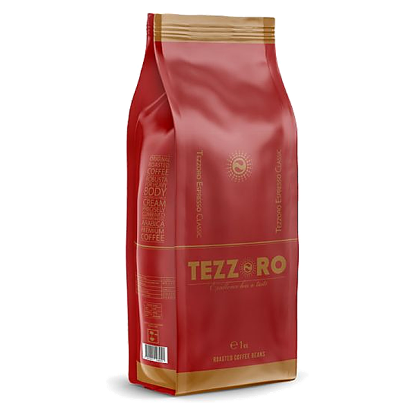 Кафе на зърна Tezzoro Espresso Classico червено, 1 кг