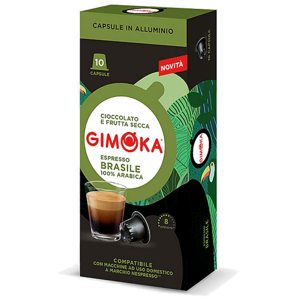 Кафе капсули Gimoka Brasile за Nespresso Original, 10 бр., 100% Арабика