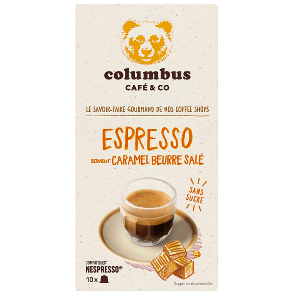 Кафе капсули Columbus Espresso Caramel Beurre Salé за Nespresso Original, 10 бр., 100% Арабика