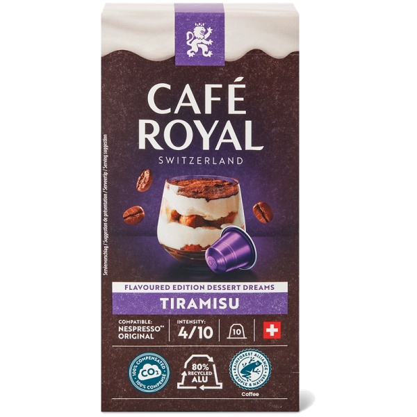 Кафе капсули Cafe Royal Tiramisu за Nespresso Original, 10 бр., 100% Арабика
