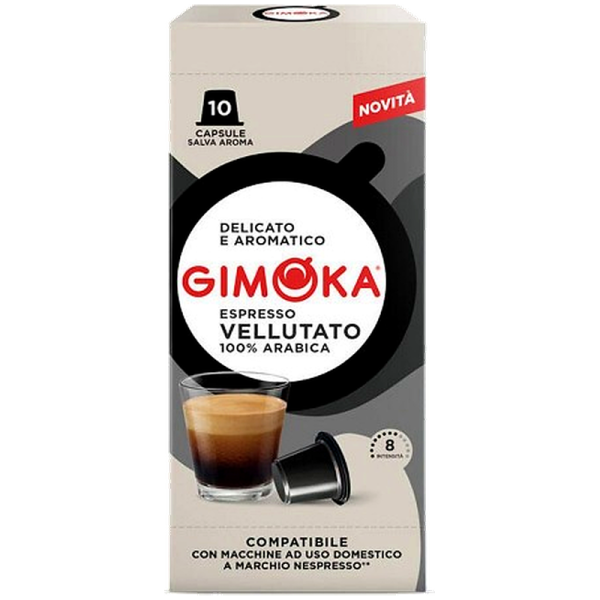 Кафе капсули Gimoka Vellutato Arabica за Nespresso Original, 10 бр., 100% Арабика