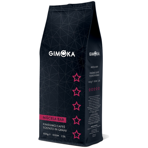 Кафе на зърна Gimoka 5 Stelle (Five Stars), 1 кг, 80% Арабика и 20% Робуста