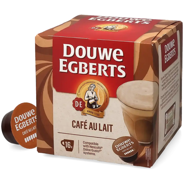 Кафе капсули Douwe Egberts Café au Lait за Dolce Gusto, 16 бр., 16 напитки