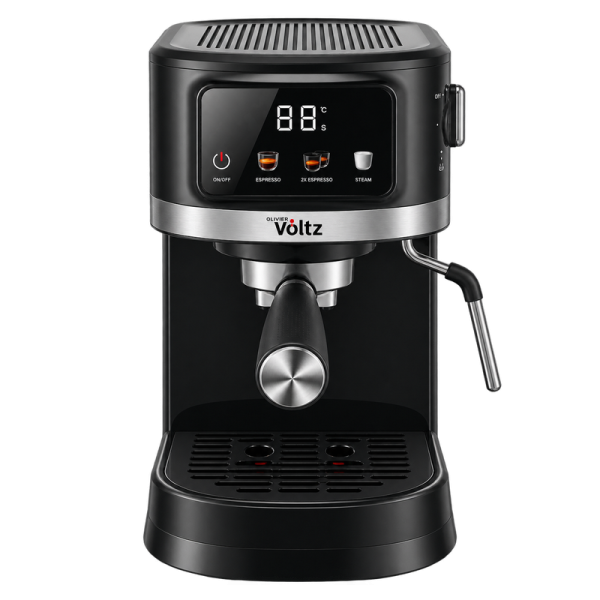 Кафемашина Voltz OV51171O 20 бара с дисплей и крема диск, Черна