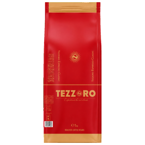 Кафе на зърна Tezzoro Espresso Classico червено, 1 кг