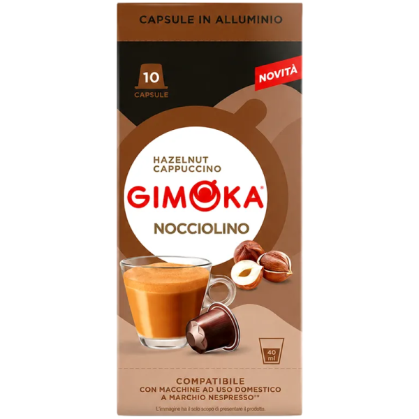 Кафе капсули Gimoka Nocciolino, съвместими с Nespresso Original, 10 бр.