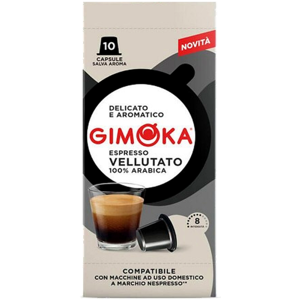 Кафе капсули Gimoka Vellutato Arabica за Nespresso Original, 10 бр., 100% Арабика