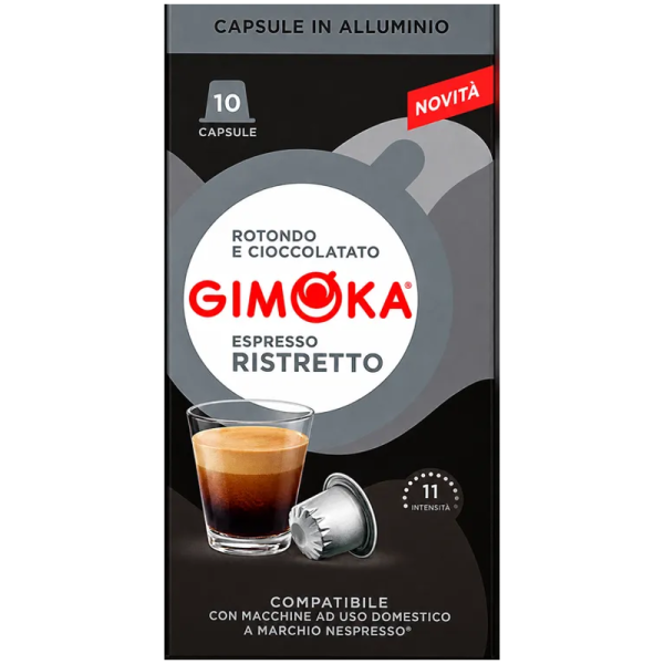 Кафе капсули Gimoka Ristretto за Nespresso Original, 10 бр., Арабика и Робуста