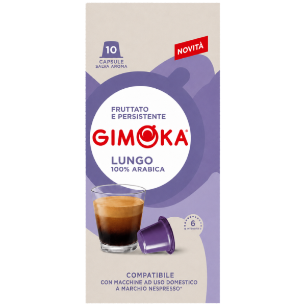 Кафе капсули Gimoka Lungo съвместими с Nespresso,10бр.