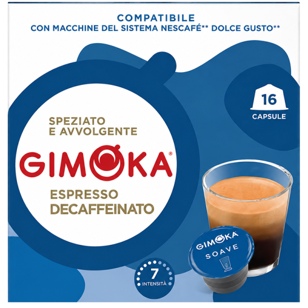Кафе капсули Gimoka Decaffeinato Dolce Gusto, 16 бр.