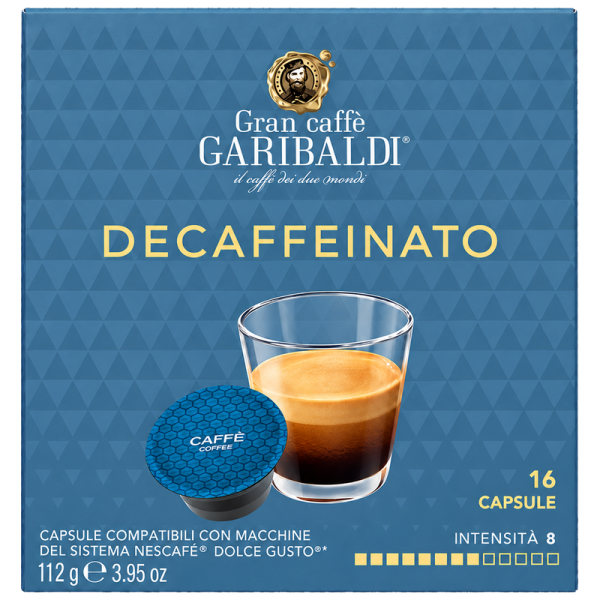 Кафе капсули Garibaldi Decaffeinato за Dolce Gusto, 16 бр.