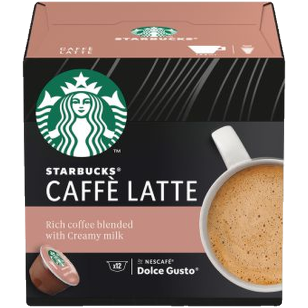 Кафе капсули Starbucks Caffe Latte Dolce Gusto, кутия 12 бр., 121,2 г