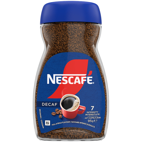 Разтворимо кафе Nescafe безкофеиново 95 г – стъклен буркан NESCAFÉ Classic Decaf