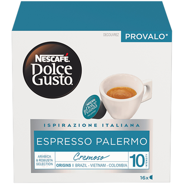 Кафе капсули Dolce Gusto Espresso Palermo, опаковка с 16 оригинални капсули еспресо
