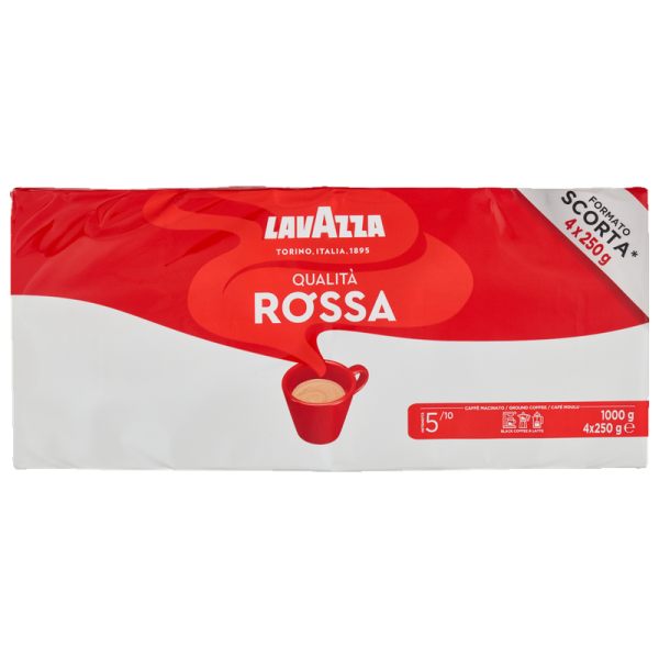 Мляно кафе Lavazza Qualita Rossa, 4x250гр.