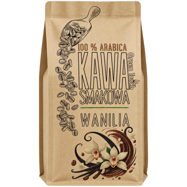 Кафе на зърна с аромат на ванилия Green Touch, 1 кг, 100% Arabica