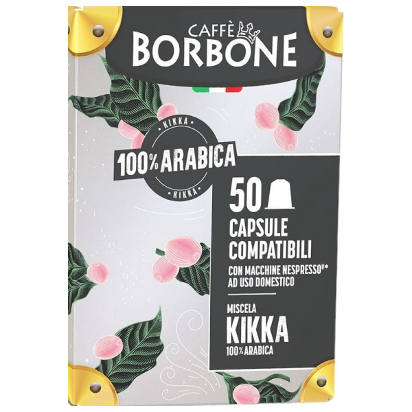 Кафе капсули Caffe Borbone Kikka 100% Арабика за Nespresso Original, 50 бр.