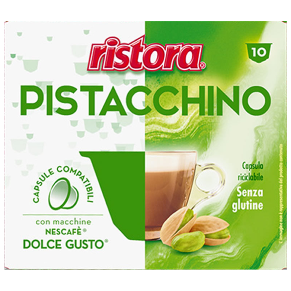 Капучино с шамфъстък Ristora Pistacchino, 10 капсули за Dolce Gusto