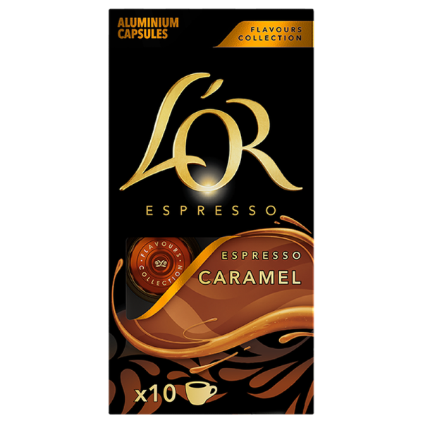 Кафе капсули L’OR Espresso Caramel за Nespresso Original, 10 бр. – предна опаковка