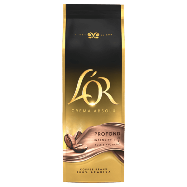 Кафе на зърна L’OR Crema Absolu Profond, 500 г – предна опаковка
