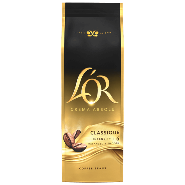 Кафе на зърна L’OR Crema Absolu Classique 500 г – предна опаковка