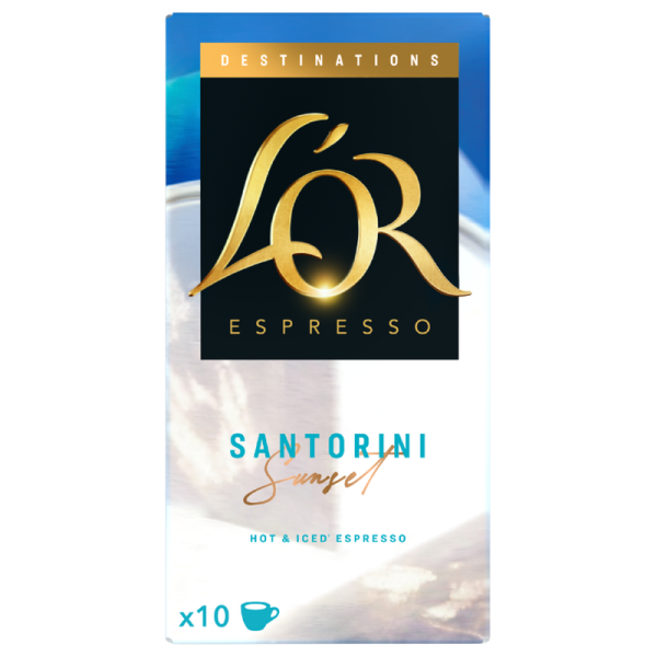 Кафе капсули L’OR Santorini Sunset за Nespresso Original, 10 бр. – предна опаковка