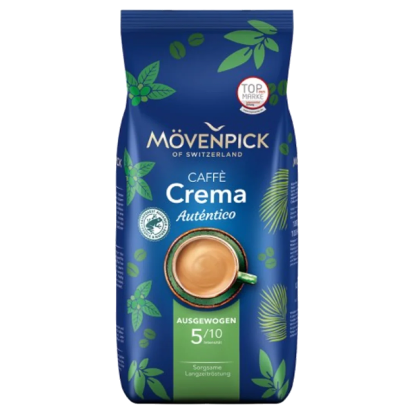 Кафе на зърна Mövenpick Caffè Crema Auténtico 1 кг – предна опаковка