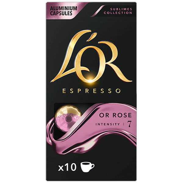 Кафе капсули L’OR Espresso Or Rosé за Nespresso Original, 10 бр. – предна опаковка