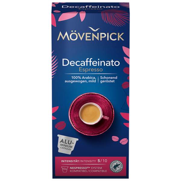 Кафе капсули Mövenpick Decaffeinato Espresso за Nespresso Original, 10 бр.