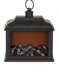 Декоративен фенер тип камина, Черена 21х10х20см