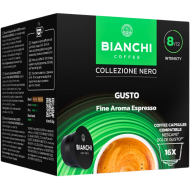 Кафе капсули Bianchi Gusto Fine Aroma Espresso съвместими с Dolce Gusto, 16бр.