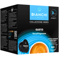 Кафе капсули Bianchi Gusto Decaf Espresso съвместими с Dolce Gusto, 16бр.