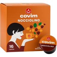 Кафе капсули Covim Nocciolino с аромат на лешник съвместими с Dolce Gusto, 16 бр.
